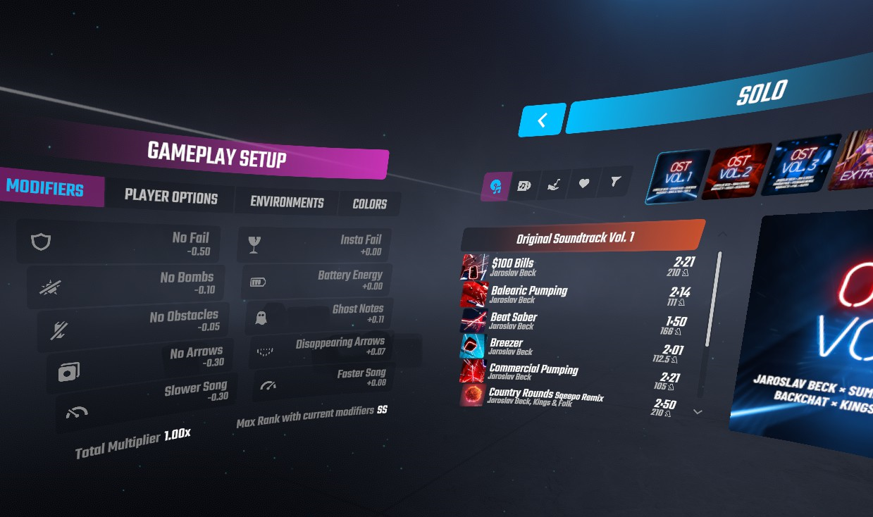 Cyberpunk-inspired app interfaces with neon accents in VR